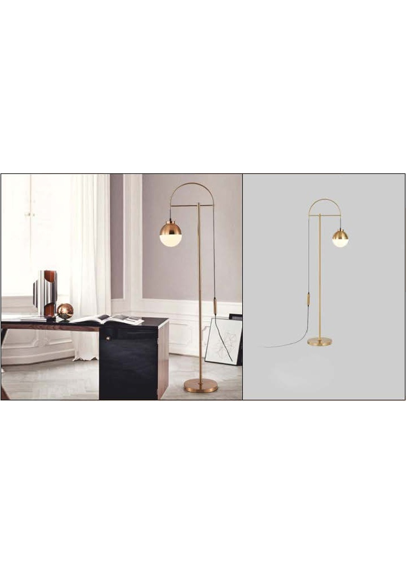 Beyond Lights - Brass Globe Lamp- GL